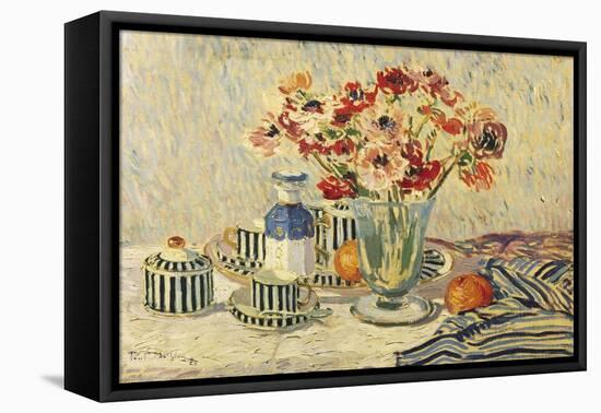 Still Life with Anemones-Paul Mathieu-Framed Stretched Canvas