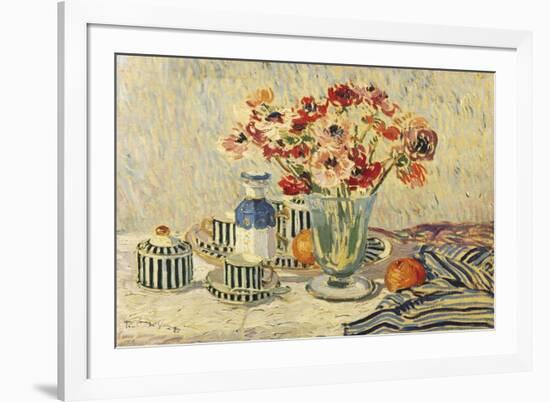 Still Life with Anemones-Paul Mathieu-Framed Giclee Print