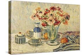 Still Life with Anemones-Paul Mathieu-Stretched Canvas