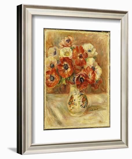 Still Life with Anemones-Pierre-Auguste Renoir-Framed Giclee Print