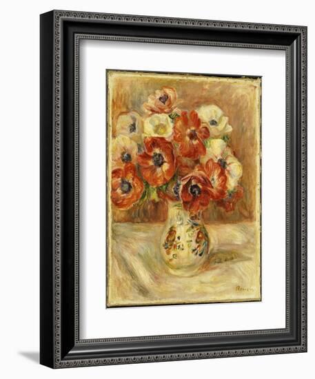 Still Life with Anemones-Pierre-Auguste Renoir-Framed Giclee Print