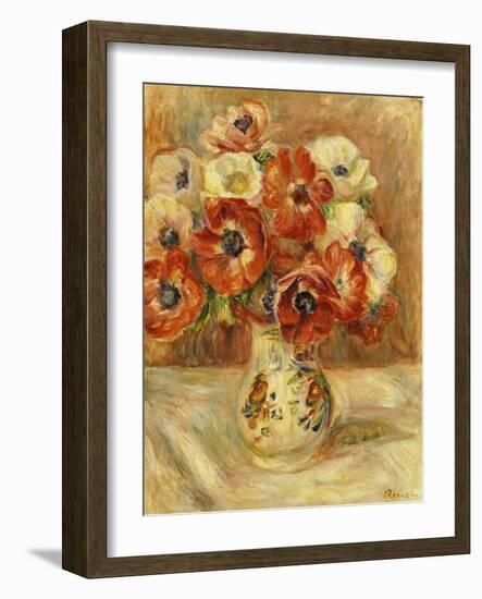 Still Life with Anemones-Pierre-Auguste Renoir-Framed Giclee Print