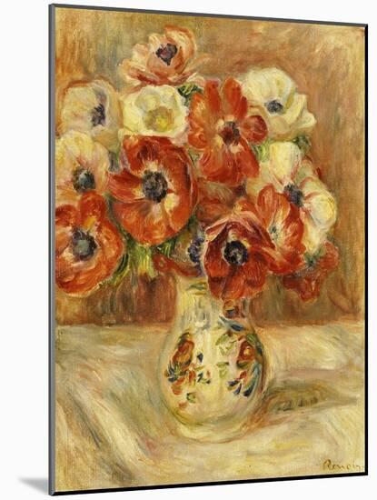 Still Life with Anemones-Pierre-Auguste Renoir-Mounted Giclee Print