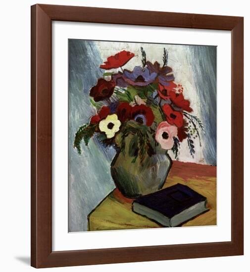 Still life with Anenomes-Auguste Macke-Framed Giclee Print