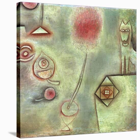 Still Life with Animal Statuette-Paul Klee-Stretched Canvas
