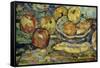 Still Life with Apples and a Bowl-Maurice Brazil Prendergast-Framed Stretched Canvas