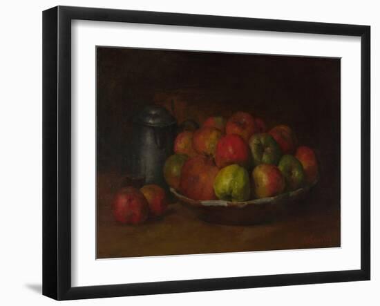 Still Life with Apples and a Pomegranate, 1871-1872-Gustave Courbet-Framed Giclee Print