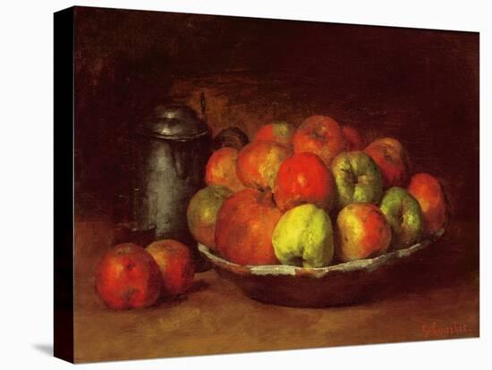 Still Life with Apples and a Pomegranate, 1871-72-Gustave Courbet-Stretched Canvas