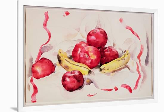 Still Life with Apples and Bananas, C.1925 (W/C and Graphite Pencil on Wove Paper)-Charles Demuth-Framed Giclee Print