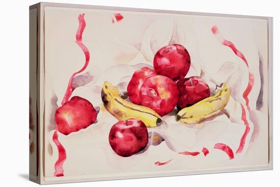 Still Life with Apples and Bananas, C.1925 (W/C and Graphite Pencil on Wove Paper)-Charles Demuth-Stretched Canvas