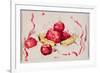 Still Life with Apples and Bananas, C.1925 (W/C and Graphite Pencil on Wove Paper)-Charles Demuth-Framed Premium Giclee Print