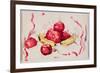 Still Life with Apples and Bananas, C.1925 (W/C and Graphite Pencil on Wove Paper)-Charles Demuth-Framed Premium Giclee Print