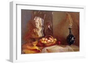 Still Life with Apples and Beethoven's Bust-Gail Schulman-Framed Giclee Print
