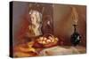 Still Life with Apples and Beethoven's Bust-Gail Schulman-Stretched Canvas