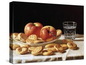 Still Life with Apples and Biscuits, 1862-John F. Francis-Stretched Canvas