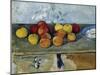 Still-Life with Apples and Cookies, 1879-82-Paul Cézanne-Mounted Giclee Print
