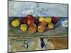 Still-Life with Apples and Cookies, 1879-82-Paul Cézanne-Mounted Giclee Print