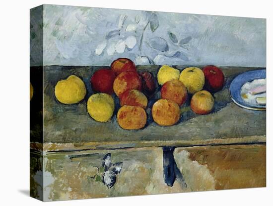 Still-Life with Apples and Cookies, 1879-82-Paul Cézanne-Stretched Canvas