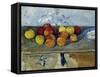Still-Life with Apples and Cookies, 1879-82-Paul Cézanne-Framed Stretched Canvas