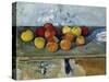 Still-Life with Apples and Cookies, 1879-82-Paul Cézanne-Stretched Canvas