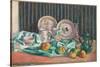 Still Life with Apples and Fruit Dishes, C.1906-Emile Bernard-Stretched Canvas