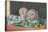 Still Life with Apples and Fruit Dishes, C.1906-Emile Bernard-Stretched Canvas