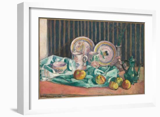 Still Life with Apples and Fruit Dishes, C.1906-Emile Bernard-Framed Giclee Print