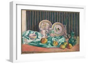 Still Life with Apples and Fruit Dishes, C.1906-Emile Bernard-Framed Giclee Print