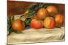 Still Life with Apples and Oranges, C.1901-Pierre-Auguste Renoir-Mounted Giclee Print