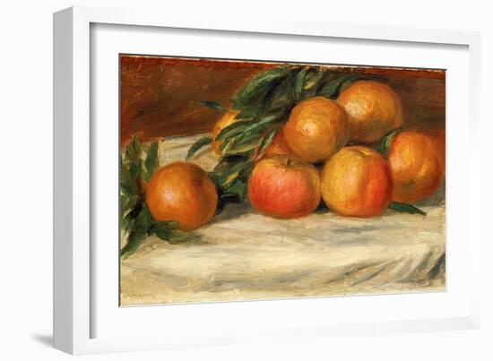 Still Life with Apples and Oranges, C.1901-Pierre-Auguste Renoir-Framed Giclee Print