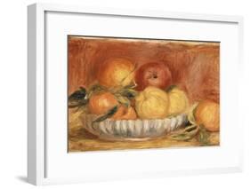 Still-Life with Apples and Oranges; Nature Morte Aux Pommes Et Oranges, Late 1890's-Pierre-Auguste Renoir-Framed Giclee Print