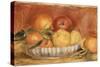 Still-Life with Apples and Oranges; Nature Morte Aux Pommes Et Oranges, Late 1890's-Pierre-Auguste Renoir-Stretched Canvas