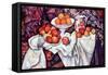 Still Life with Apples and Oranges-Paul Cézanne-Framed Stretched Canvas