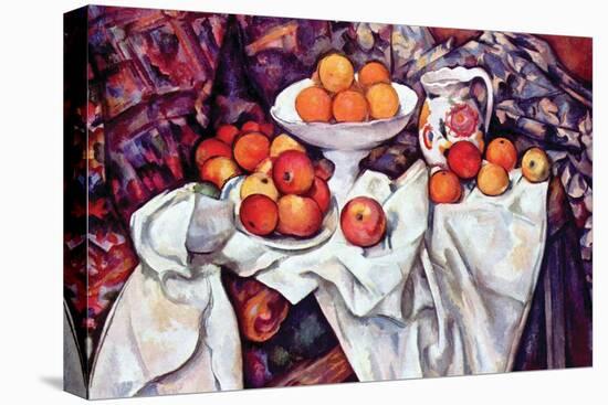 Still Life with Apples and Oranges-Paul Cézanne-Stretched Canvas