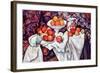 Still Life with Apples and Oranges-Paul Cézanne-Framed Art Print