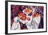 Still Life with Apples and Oranges-Paul Cézanne-Framed Art Print