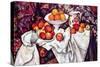 Still Life with Apples and Oranges-Paul Cézanne-Stretched Canvas