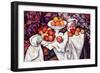 Still Life with Apples and Oranges-Paul Cézanne-Framed Art Print