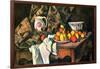 Still Life with Apples and Peaches-Paul C?zanne-Framed Art Print