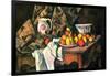 Still Life with Apples and Peaches-Paul C?zanne-Framed Art Print