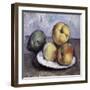 Still Life with Apples and Peaches-Paul Cézanne-Framed Giclee Print