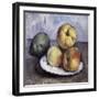 Still Life with Apples and Peaches-Paul Cézanne-Framed Giclee Print