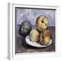 Still Life with Apples and Peaches-Paul Cézanne-Framed Giclee Print