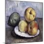 Still Life with Apples and Peaches-Paul Cézanne-Mounted Giclee Print