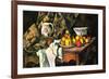 Still Life with Apples and Peaches-Paul Cézanne-Framed Art Print