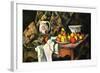 Still Life with Apples and Peaches-Paul Cézanne-Framed Art Print