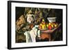 Still Life with Apples and Peaches-Paul Cézanne-Framed Art Print