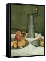 Still Life with Apples and Pewter Jug, 1878-Heinrich Wilhelm Truebner-Framed Stretched Canvas