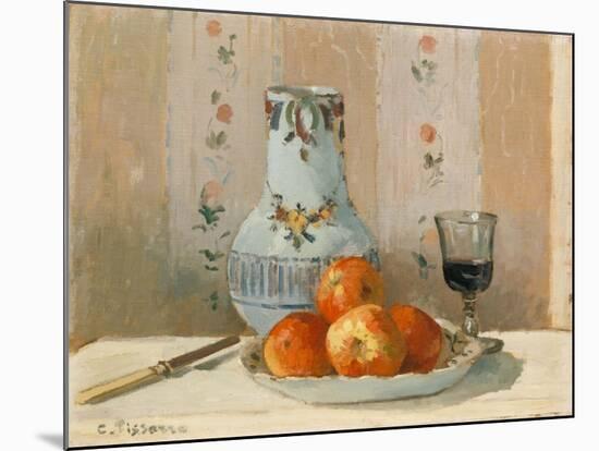 Still Life with Apples and Pitcher, 1872-Camille Pissarro-Mounted Giclee Print