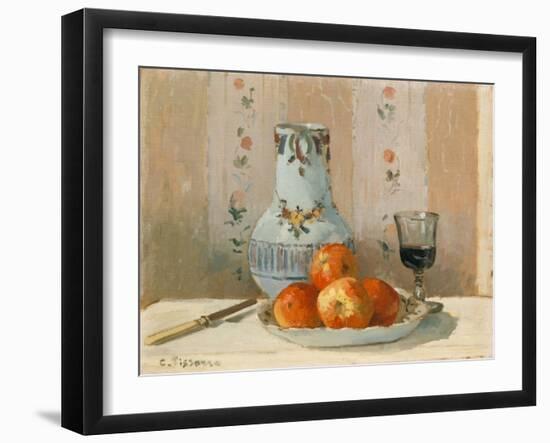 Still Life with Apples and Pitcher, 1872-Camille Pissarro-Framed Giclee Print